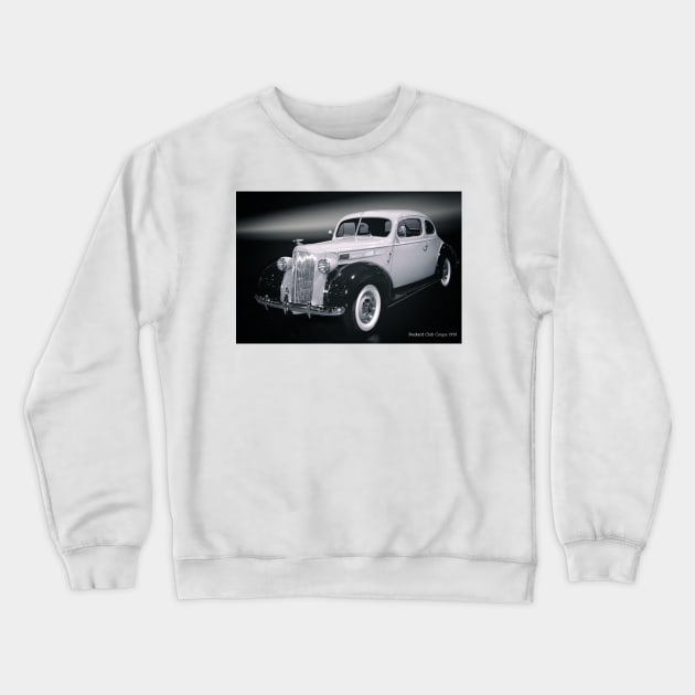 Packard Club Coupe 1938 BW Crewneck Sweatshirt by Burtney